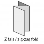 Tryk af foldere med zig-zag fold