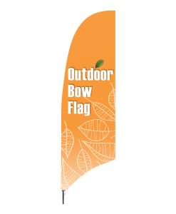 Beachflag i buet facon