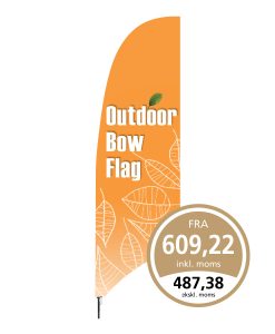 Beachflag i buet facon
