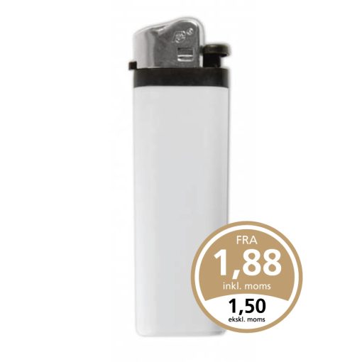 Hvid FC M3L lighter med tryk på en eller begge sider