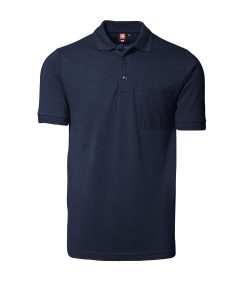 Klassisk ID Polo-shirt Nr 0520 med brystlomme, Klassisk poloshirt navy