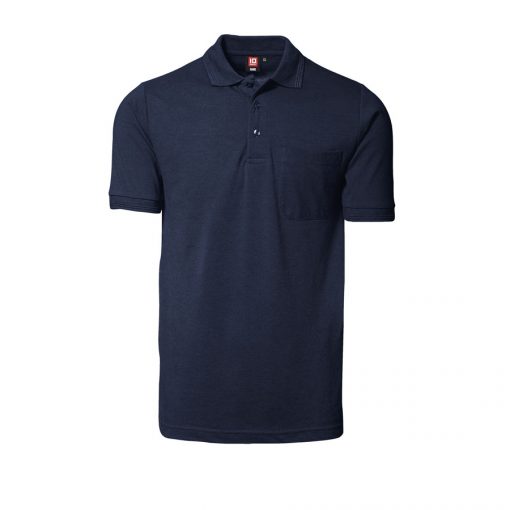Klassisk ID Polo-shirt Nr 0520 med brystlomme, Klassisk poloshirt navy