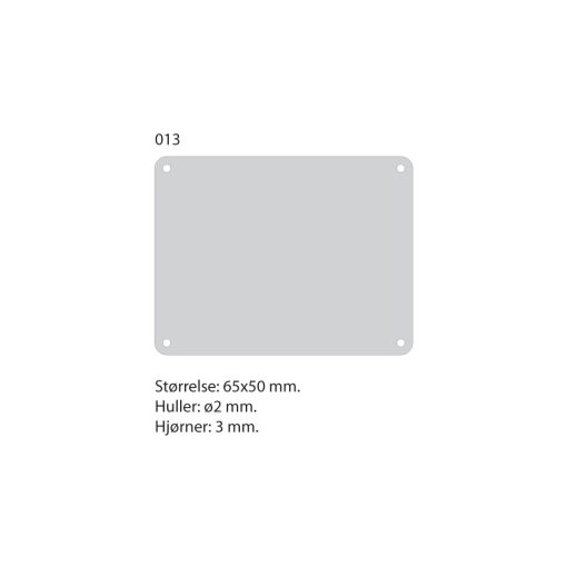 Industriskilte - 65x50 mm