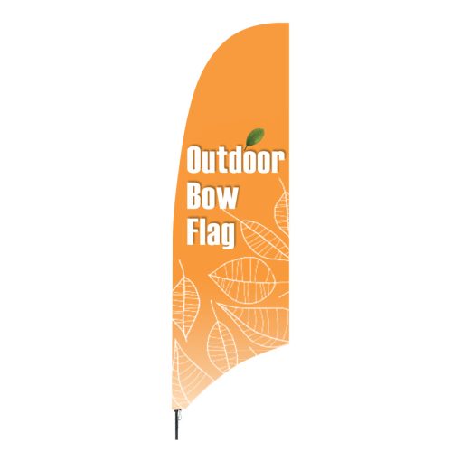 Beachflag i buet facon